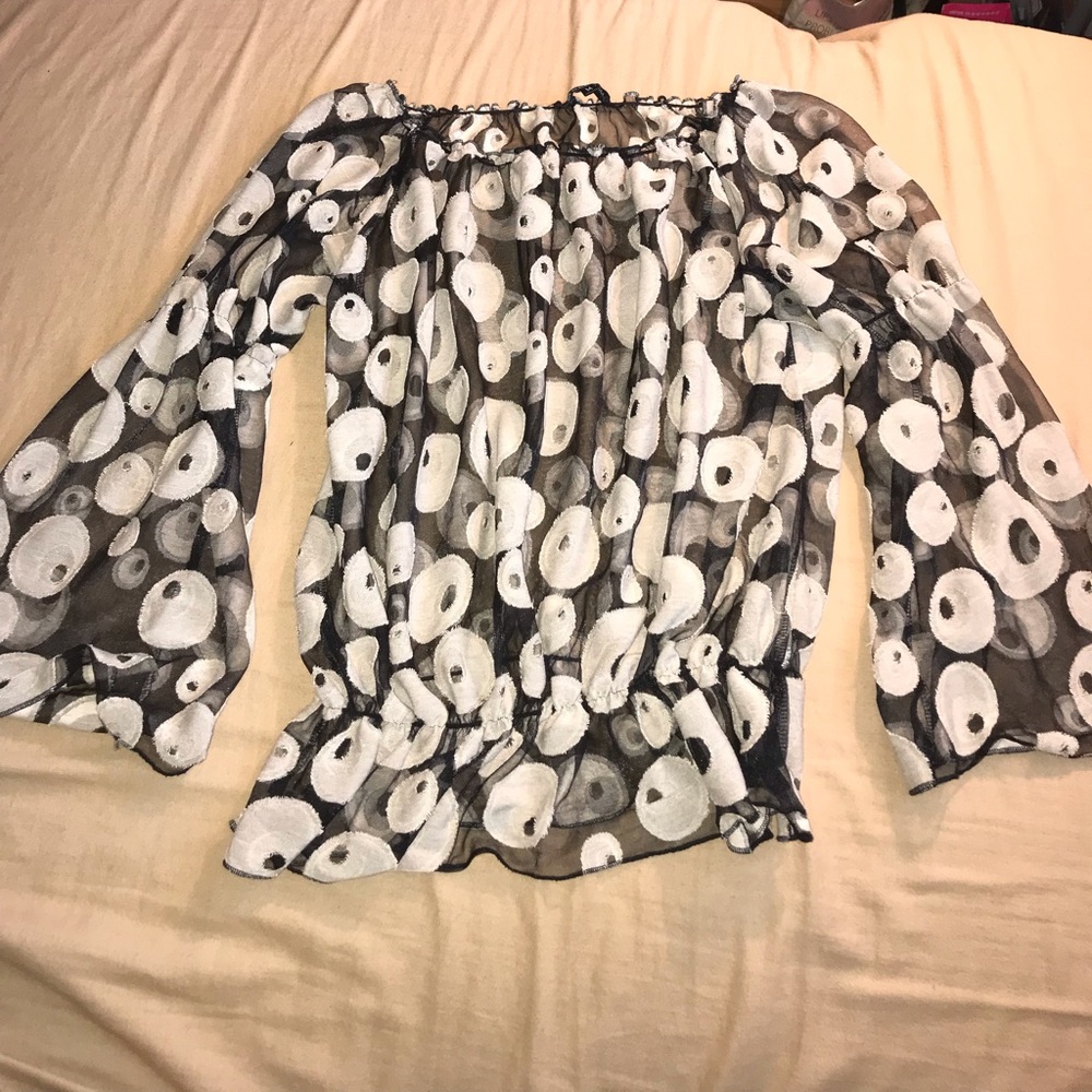 Patterned Long Sleeve Top